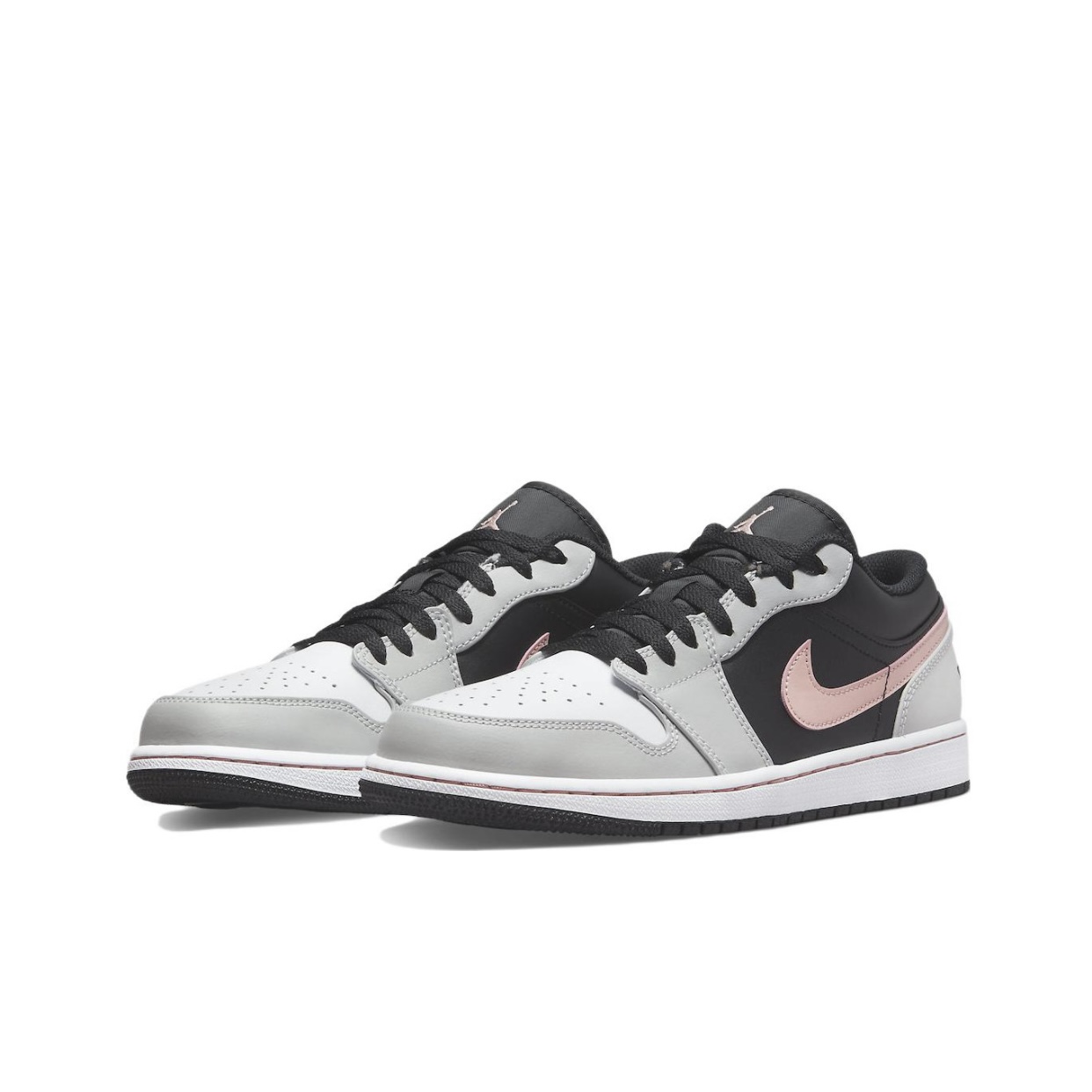 Giày JORDAN 1 LOW BLACK GREY PINK 553558-062