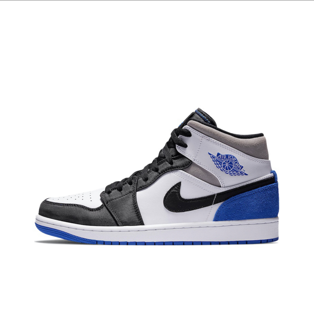 JORDAN 1 MID ROYAL BLACK TOE 852542-102