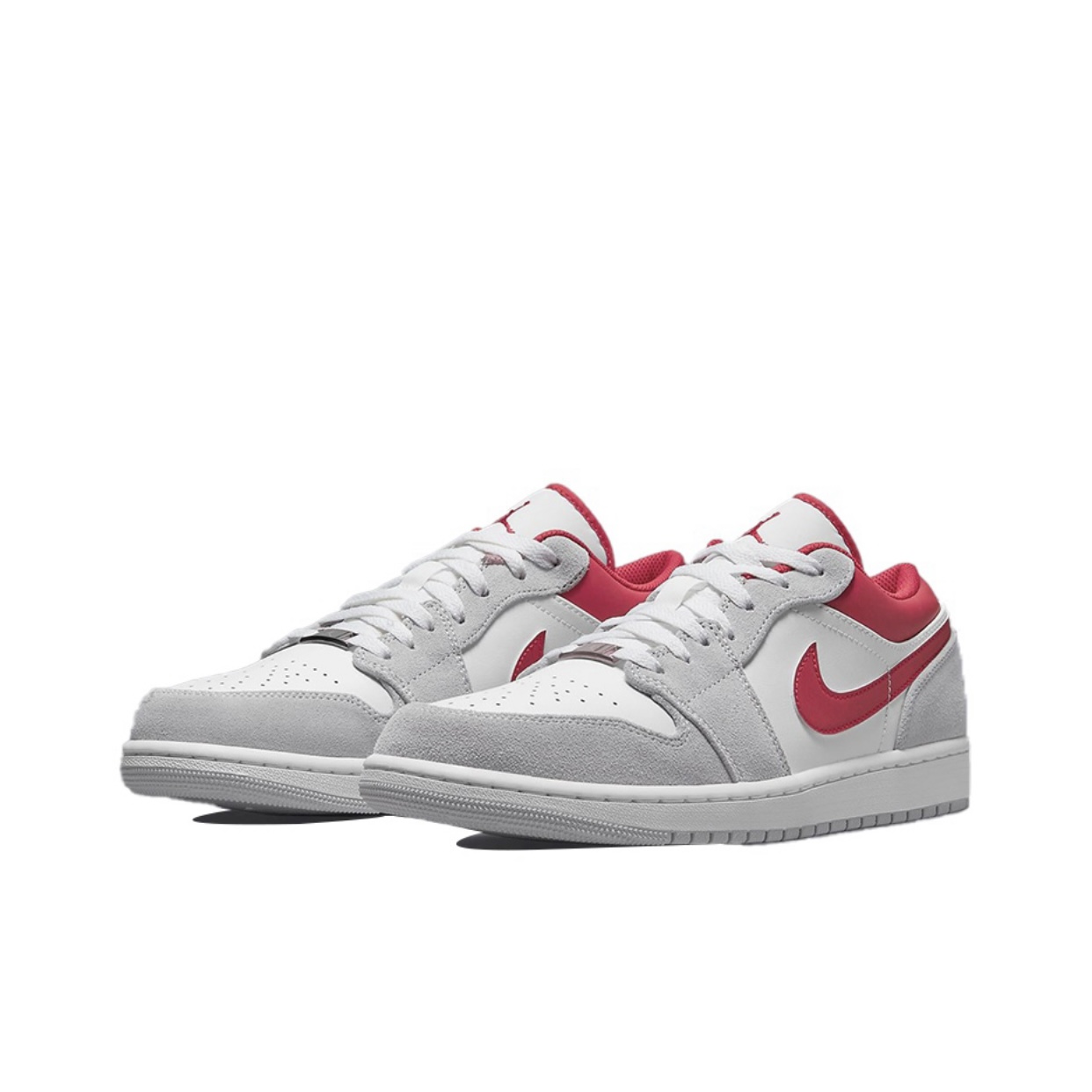 Giày JORDAN 1 LOW LIGHT SMOKE GREY GYM RED DC6991-016